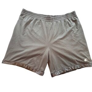 Starter Mens Gray Mesh Athletic Shorts Elastic Waist Basketball Gym Size XL